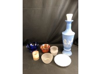 Assorted  Glass Items/stone