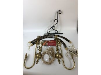 Assorted Decorative Items/ Tie Backs, Sconces, Hanger