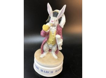 1982 The March Hare Milano Porcelain Music Box By Edna Mann