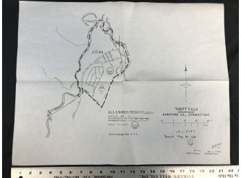 Map Of Tariffville, 1970, Size 22 X 17, Fold Marks