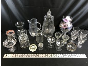Large Lot Of Crystal And Glass Items, See Pics