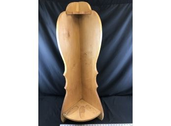 Solid Wood Long Gun Corner Shelf,, Approximately 40 Inches Tall