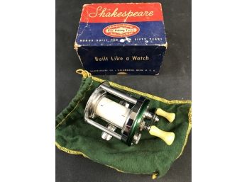 VINTAGE SHAKESPEARE MARHOFF 1964 MODEL CASTING REEL With Box  Made In USA
