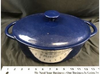 Country Cottage By ULTREX Cobalt Blue Enameled Oval Cast Iron Dutch Oven 3 Qt