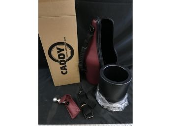 Caddy The Quickest Way To Cool, Burgundy Leather Wine Tote, New In Box