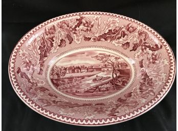 Johnson Brothers Oval Serving Dish Of Towpath Historic American Erie Canal