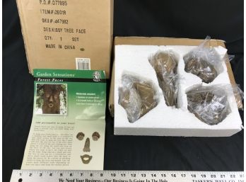 2 Garden Forest Faces, Kissy Tree Face, New In Box