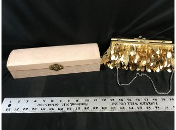 Gold Purse And Old Glove Box