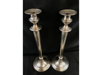 2 Weighted Sterling Silver 1917 Gorham  18 Inch Candle Stick Holders