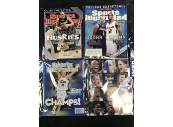 4 UConn Basketball Commemorative Issues And Bookmark