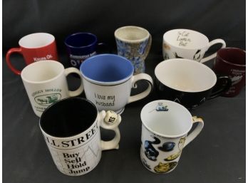 10 Various Mugs, Cat Lovers, Wall Street, I Love My Husband