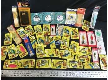 A Lot Of Mostly Vintage New In Package Fishing Tackle And Lures, See Pics, Lot B