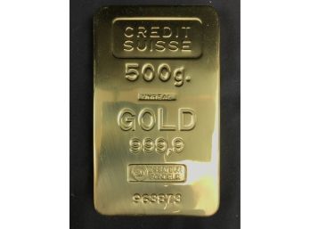 Solid Brass Gold Bar Paperweight