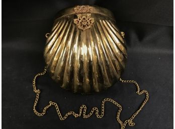 Seashell Style Brass Dress Purse