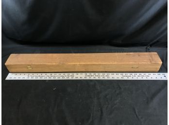 Empty Vintage Wood Box For Holding Fly Rod, Three Compartments