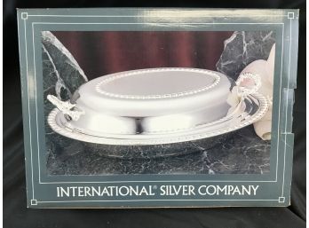 International Silver Silver Plated Vegetable Dish With Glass Liner 11 1/2 X 8 1/2