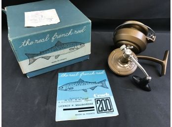 Vintage Crack 200 Spinning Reel Paul Mauborgne Made In France Excellent Condition .