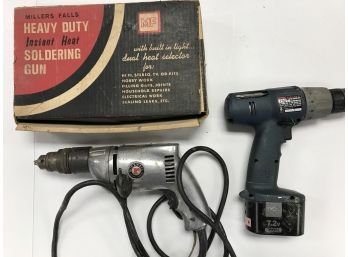 Old Power Tools, RockWell Drill, Ryobi, Millers Falls, Untested