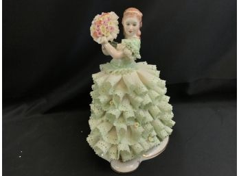 Dresden Statue, Rose Of Sharon, Emerald Collection, Excellent Condition