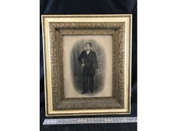 Large Antique Print Picture, Size 26 X 30 Inches