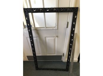 Large Black Wood Ornate Frame, Approximate Size 29 1/2 X 52 Inches