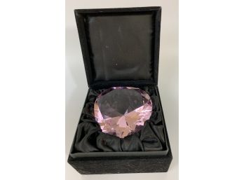 Pink Crystal Heart In Presentation Box