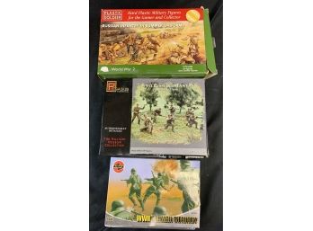 3 Boxes Of Plastic WWII Soldiers For Role Playing Games 1:72