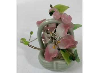 Small Jadite Flower Basket