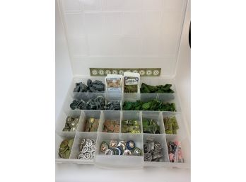 Plastic Container With Pieces To Play Military Role Playing