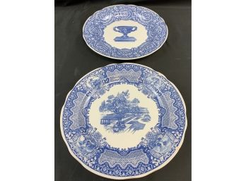 2 Plates- The Spode Blue Room Collection