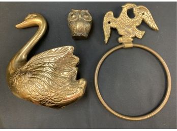 3 Brass Pieces- Bird Motif