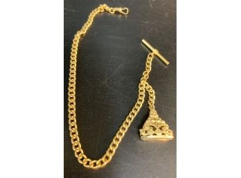 Gold Filled Watch Chain & Fob