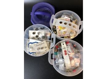 Buttons In 3 Section Container