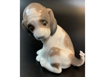 Lladro 6210 Gentle Surprise-Dog With Butterfly