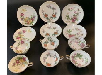 3 Pairs Japanese Cups & Saucers