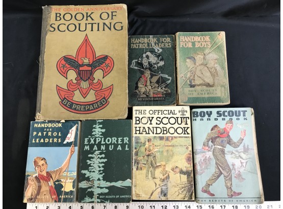 Vintage Lot Of 8 Boy Scout Handbooks, Lot C