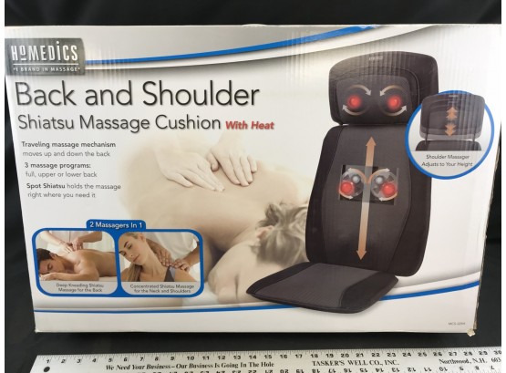 HoMedics Back And Shoulder Massage Cushion With Box, Tested And Works