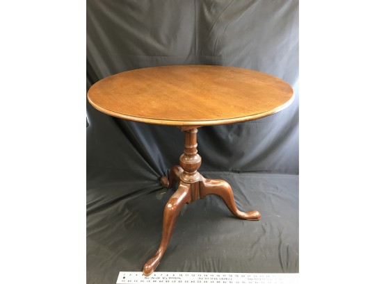 Pedestal Tilting Wood Round Table,  28 Inches Tall, 30 Round