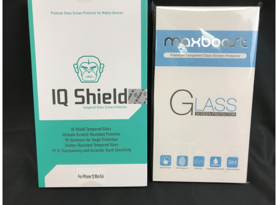 IPhone Tempered Glass Screen Protectors, New In Box, Promax 12 6.7 Inch And 12 Mini 5.4 Inch