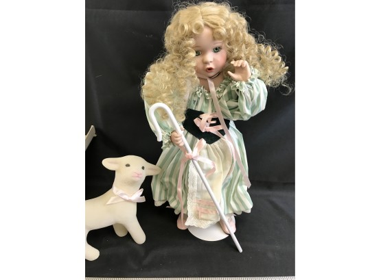 The Ashton Drake Galleries, A Little Bo Peep Doll With Sheep