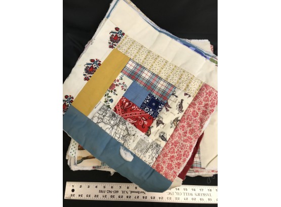 25 -  18 1/2 Inch Squares Of Patchwork Quilt