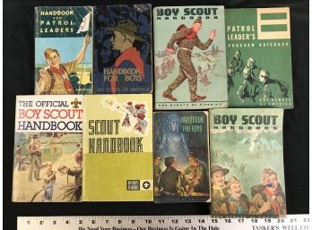 Lot Of 8 Vintage Boy Scout Handbooks, Lot A