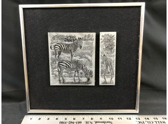 Zebra Print On Metal, 13 X 12