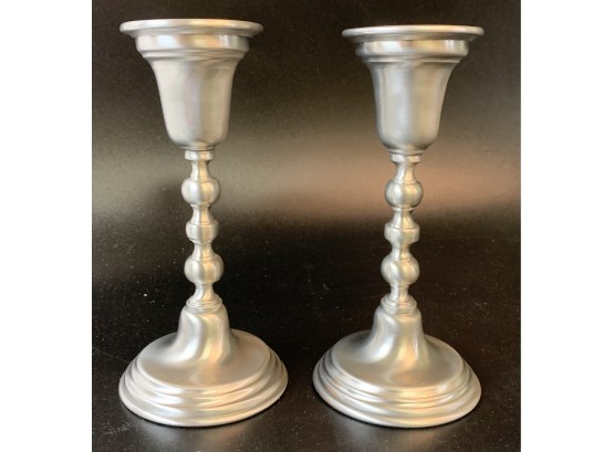 Pewter Candlesticks By Paul Turner