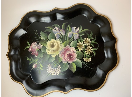 Hand Decorated Tole Tray By Pilgrim Art