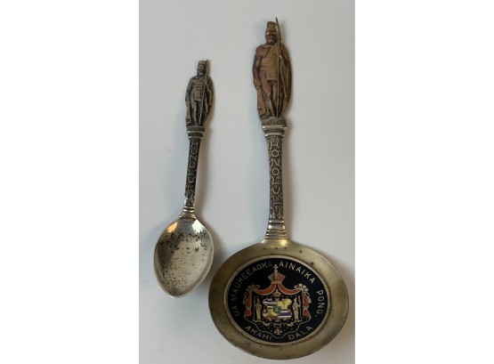 2 Sterling Souvenir Spoons Honolulu