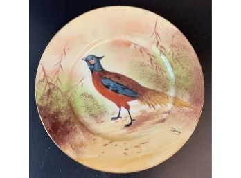 Limoges France Plate With Handpainted Bird