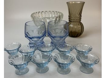 Glass Lot Including Rare Fostoria Fairfax Nut Cups