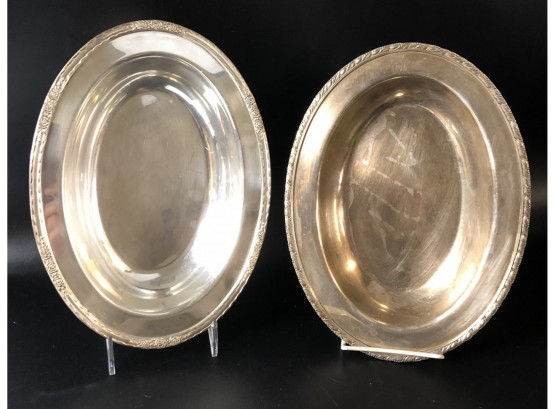 2 Silver Plate Serving Dishes