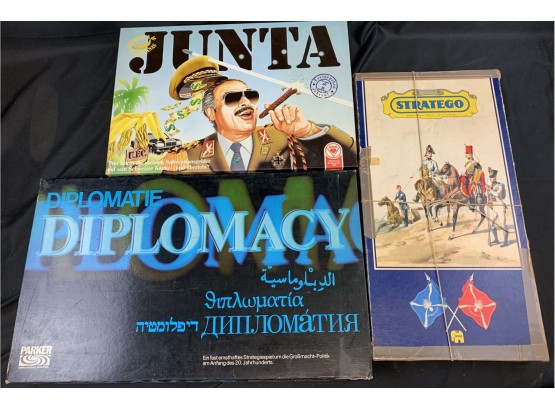 3 Games- Stratego/ Junta/ Diplomacy